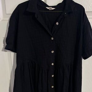 Terra & Sky Elegant Black Dress